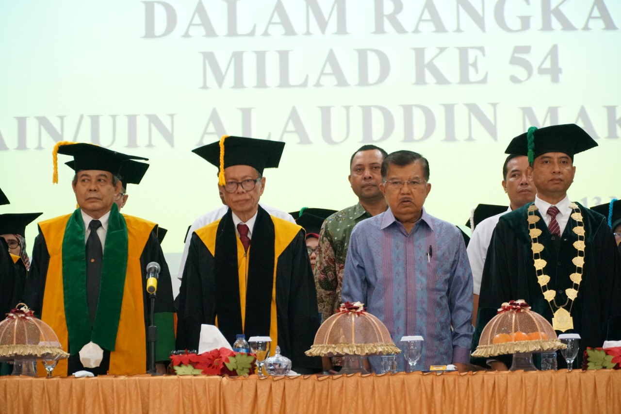 JK Hadiri Milad UIN Alauddin ke 54 (Foto:webuin/zonatimes.com)