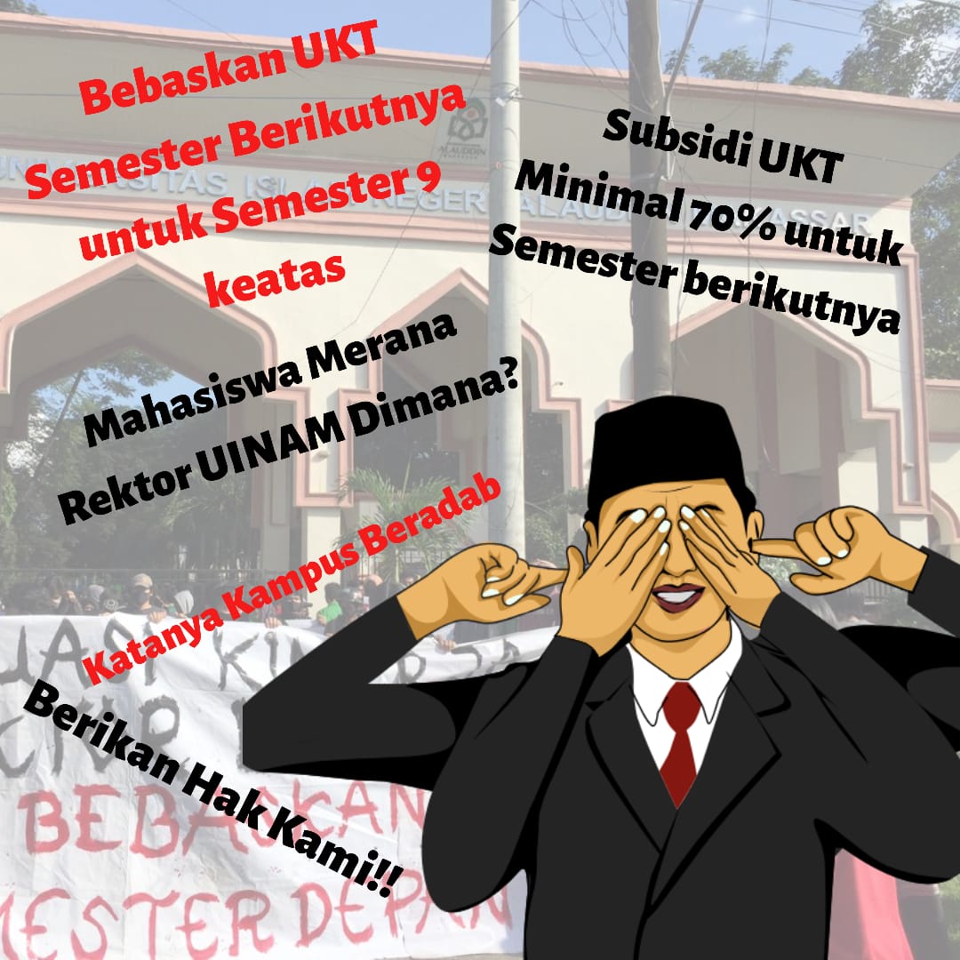Gambar Flyer Rektor UIN Alauddin Makassar (Foto: Suci Indah Sari/zonatimes.com)