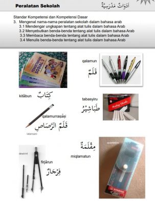 Bahasa Arab Alat-Alat Peralatan Sekolah