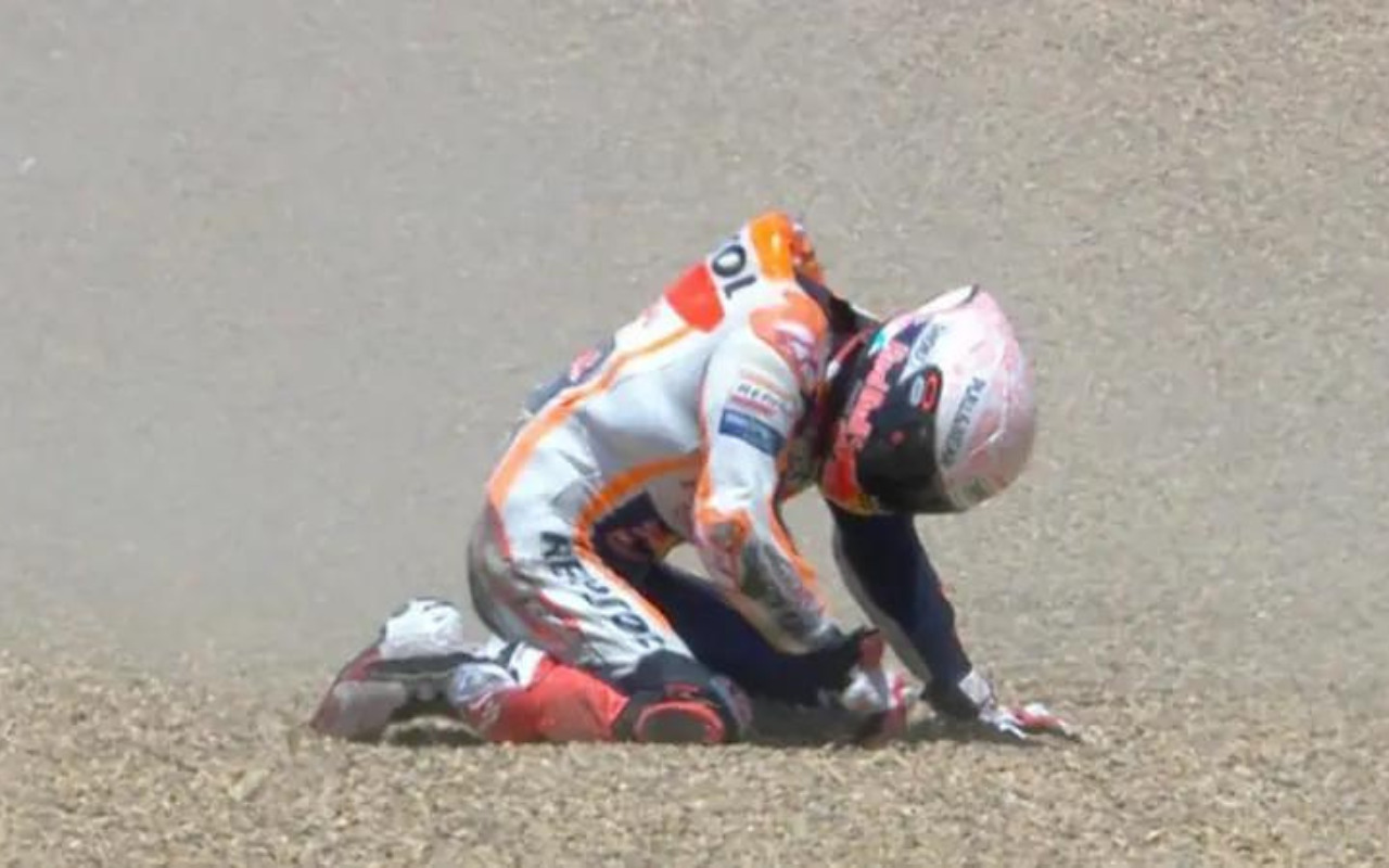 Marc Marquez Terjatuh Lagi di MotoGP Mandalika 2023